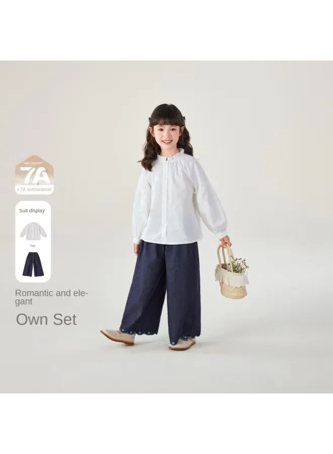 Комплект рубашки и брюк для девочек French stylish and chic casual set Jellybaby — фото 2
