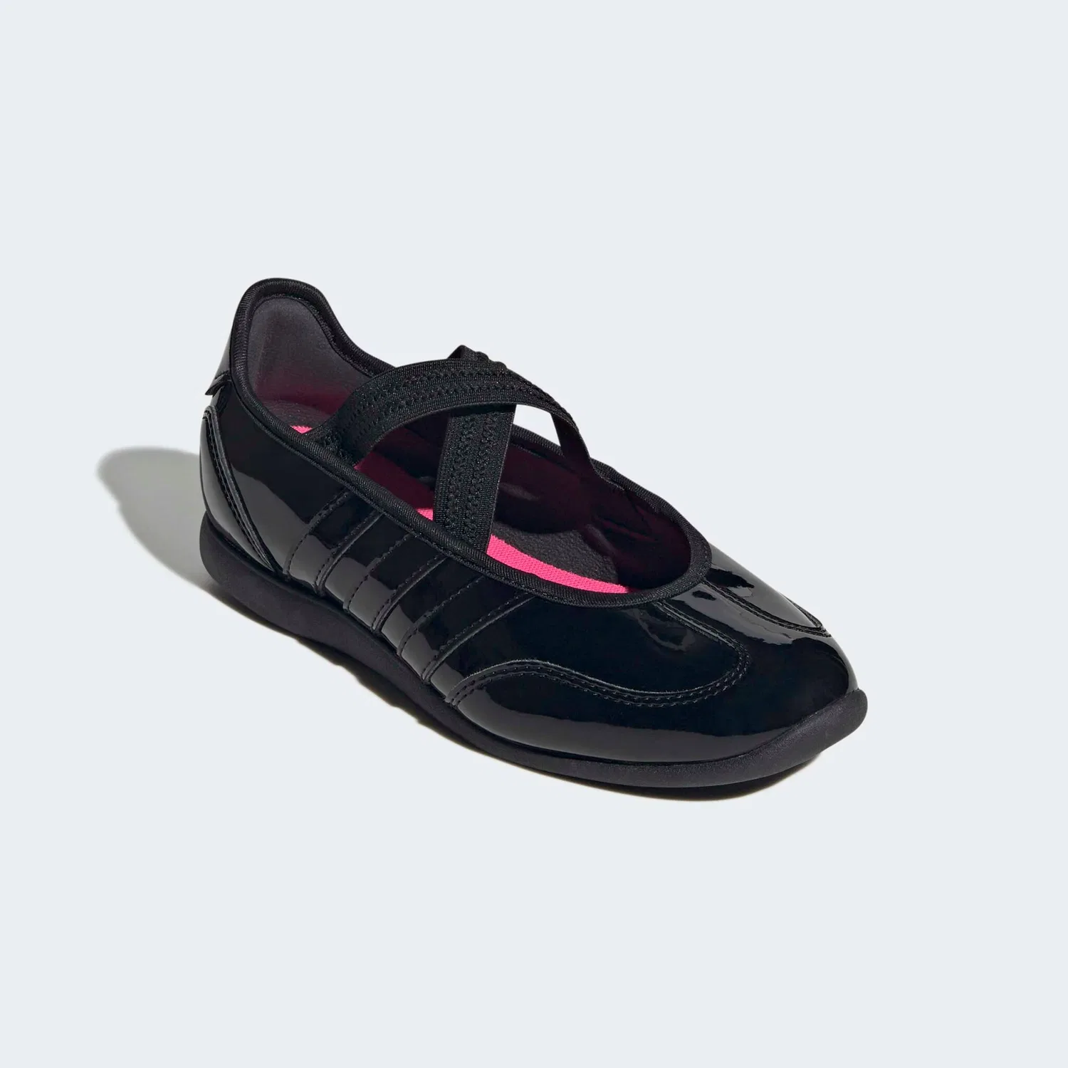 Детские балетки-кроссовки с эластичным ремешком Adidas Sportswear, Core Black/Core Black/Core Black