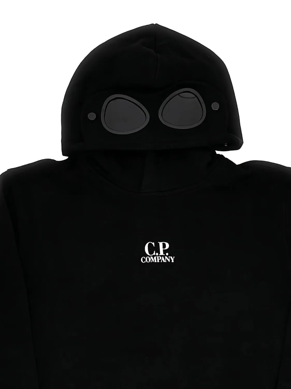 Худи Goggle хлопковое черное C.P. Company, черный — фото 2