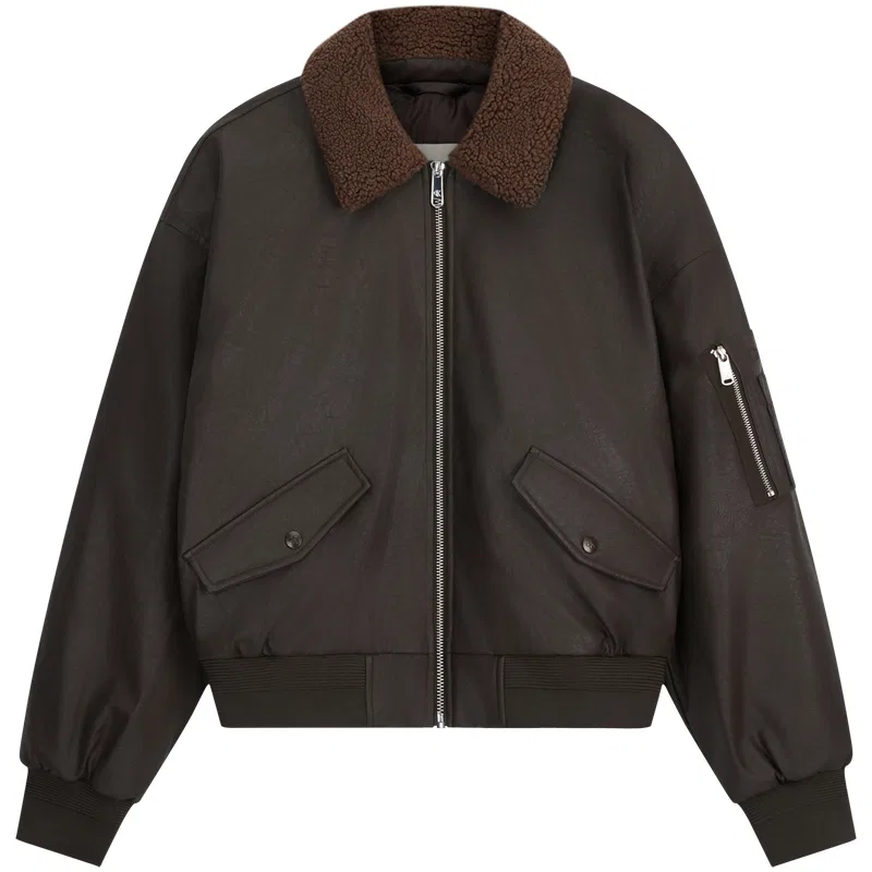 Женское пальто-пуховик с лацканами Calvin Klein, TO2-Dark Brown