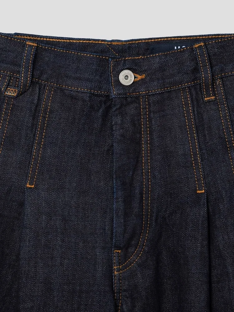 Джинсы ультра-высокой посадки, плиссированные, Le De-Nimes Souro JACQUEMUS, Dark Navy — фото 3