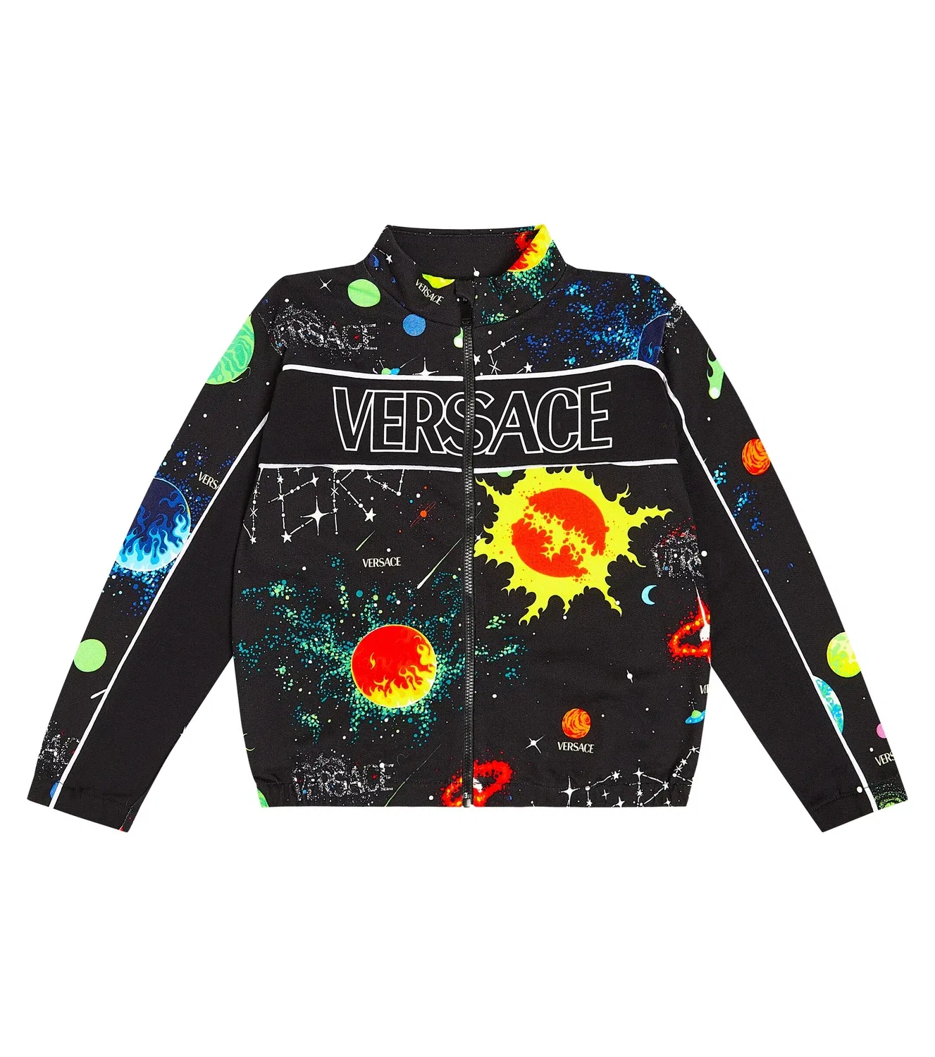 Спортивная куртка с принтом Versace Kids, черный