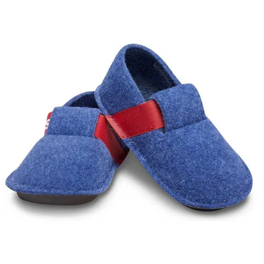 Детские тапочки для девочек с флисовой подкладкой Classic Crocs, Blue — фото 4