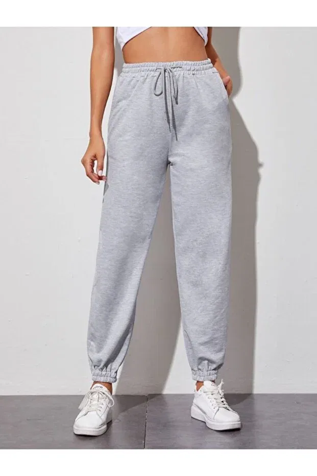 Детские спортивные штаны для девочек с утяжкой Yağtu Collection, Black Gray — фото 3