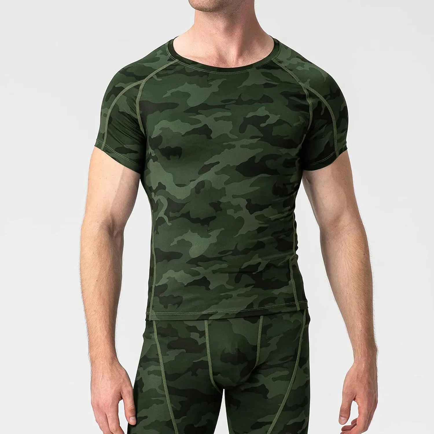 Мужская компрессионная футболка камуфляжная Military, Camouflage — фото 4