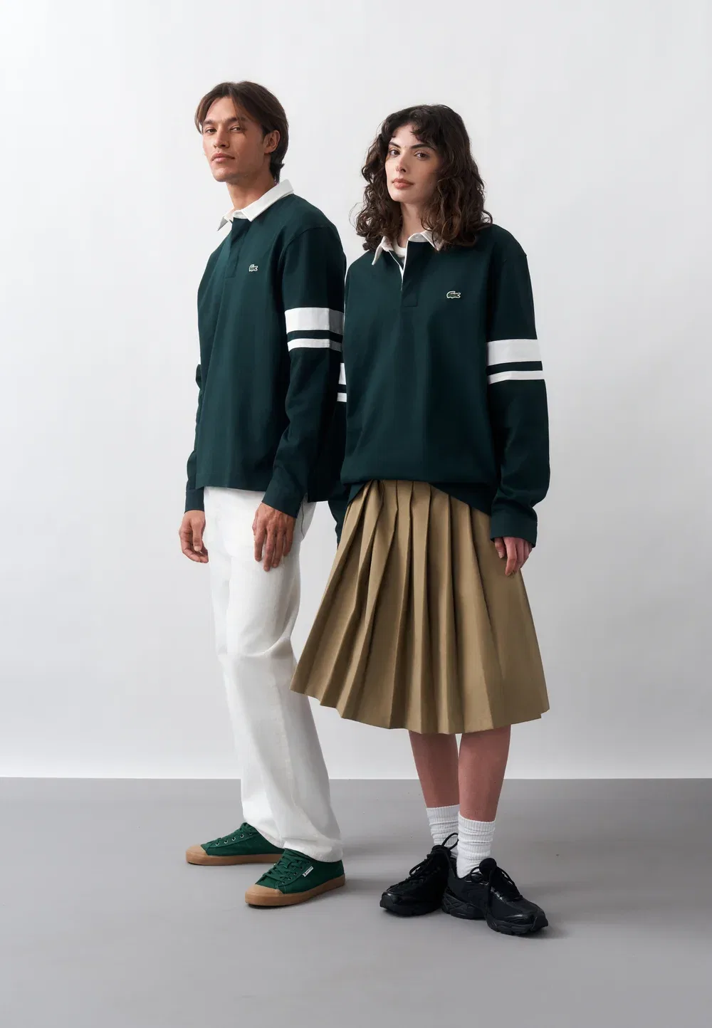Футболка с длинным рукавом Lacoste Sinople/Flour
