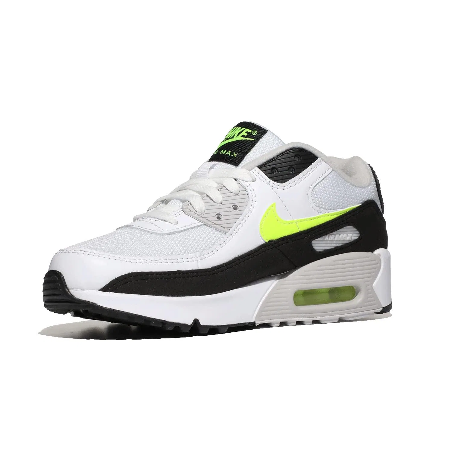 Детские кроссовки для мальчиков с мемори-пеной Air Max 90 NIKE, White Lime Warm Black Grey Neutral
