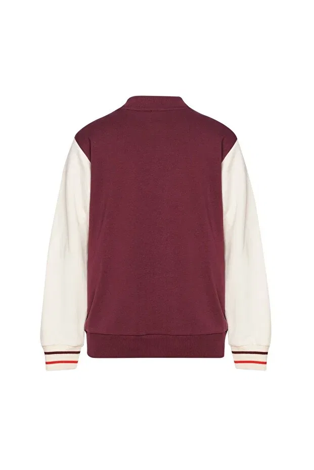 Детское пальто-бомбер для девочек хлопковое Halton bomber Hummel, Burgundy — фото 3