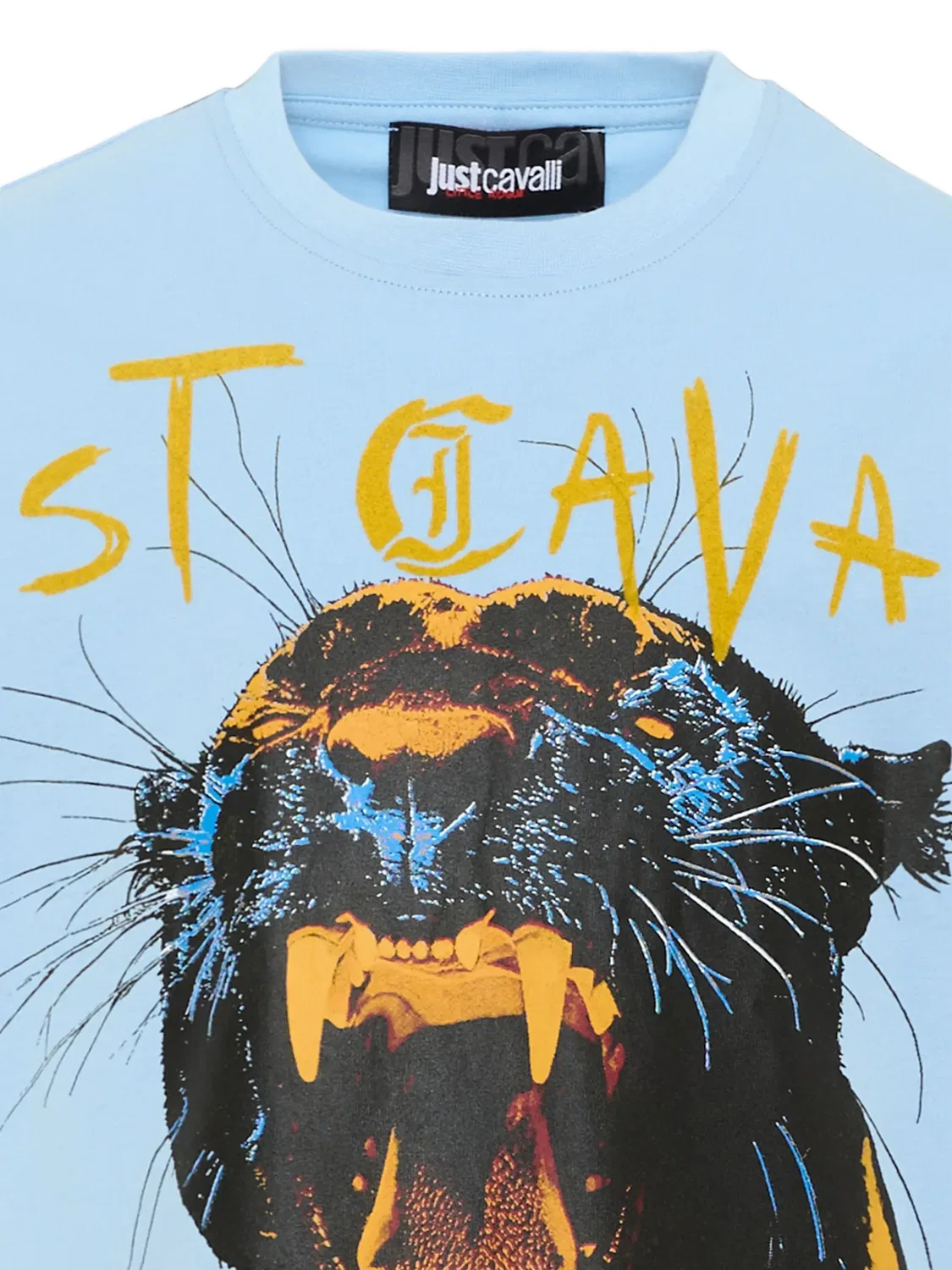Футболка с принтом и логотипом Just Cavalli Kids, синий — фото 3