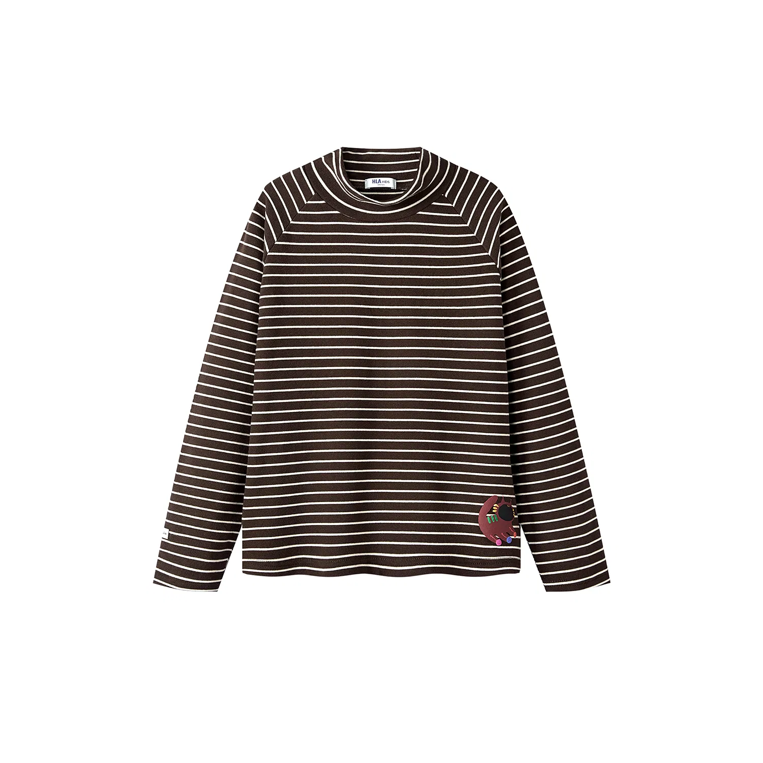 Детская футболка с длинным рукавом Dark Coffee Stripes 17 HLA, Dark Coffee Stripes 17