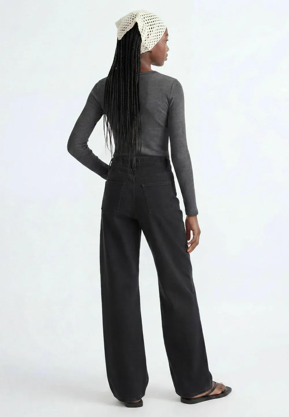 Джинсы Wide-Fit jxtokyo wide c6145 dnm grl - джинсы свободного кроя Jjxx, Black Denim — фото 3