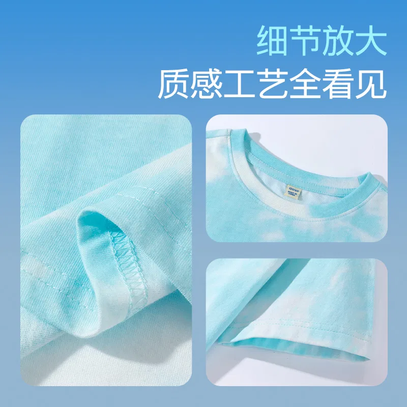 Детский спортивный комплект с круглым вырезом Casual Sportswear WARRIOR, Blue Green/H Huili Green Hook K-Gray/H White Huili Small K — фото 4