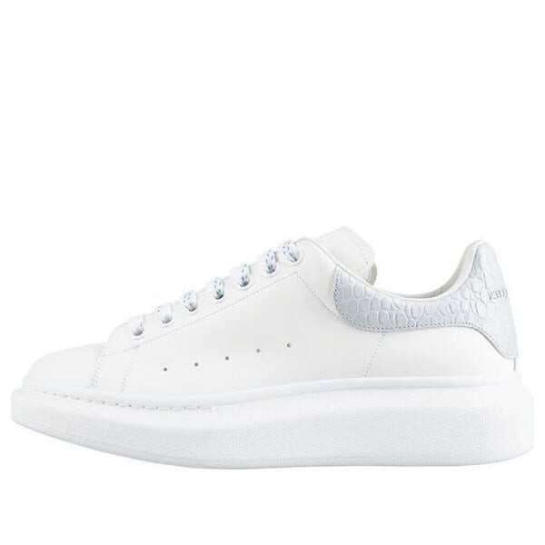 

Кроссовки oversized sneaker 'white light blue crocodile' Alexander Mcqueen, белый