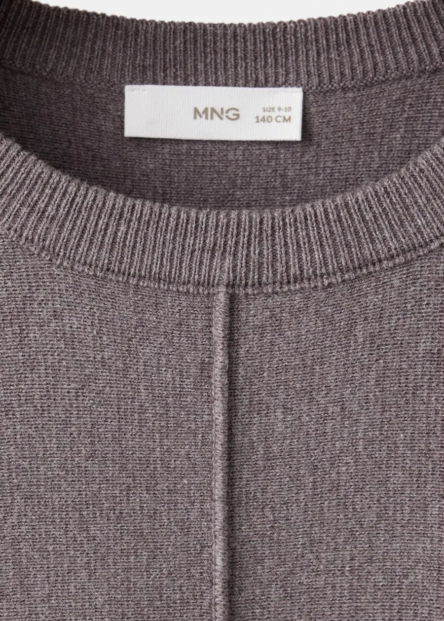 Детский свитер MANGO KIDS 'POLLY' серо-бежевого цвета — фото 3