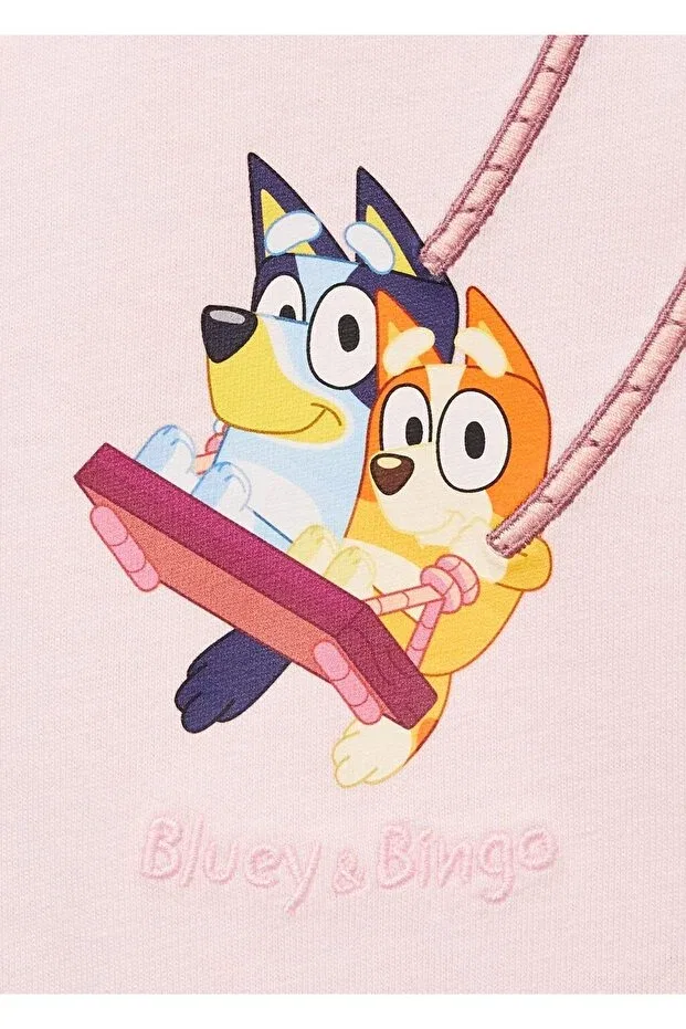 Детская футболка для девочек с принтом Bluey Mango Baby, Pink — фото 3