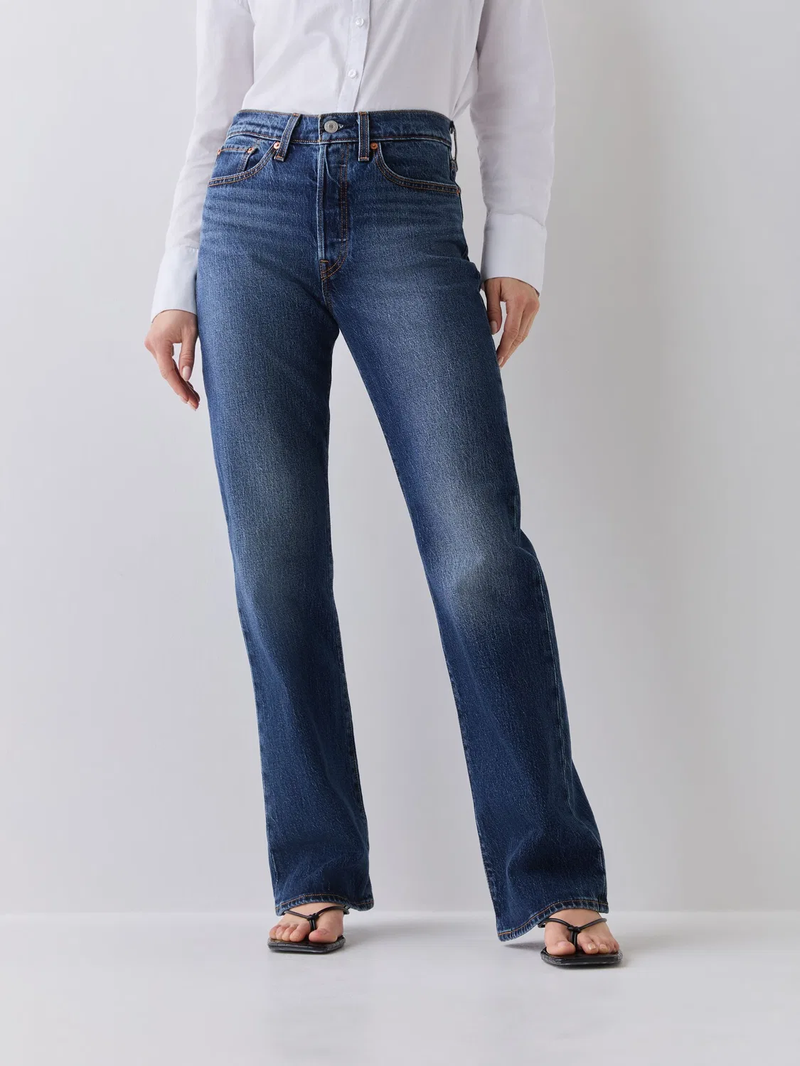 Джинсы bootcut с высокой посадкой Wedgie Levi's, Mid Blue Denim — фото 2