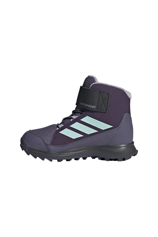 Детские ботинки для девочек на шнуровке Terrex Snow CW K Adidas, Navy Blue — фото 4
