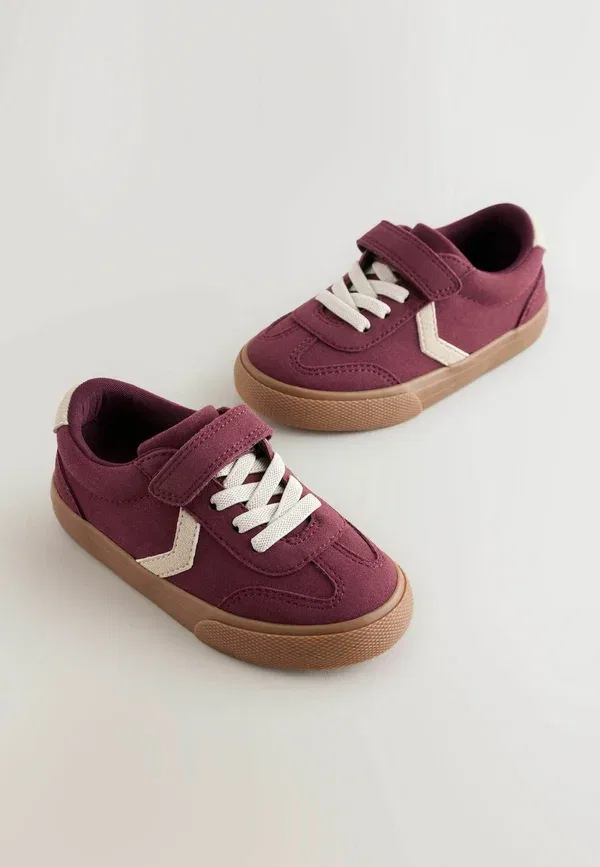 Кроссовки с липучкой Touch fastening elastic lace trainers Next, бордовый — фото 2