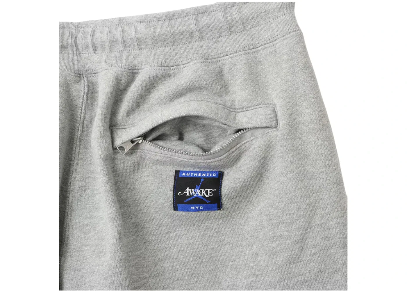 Мужские спортивные штаны из футера Jordan x Awake NY Fleece Pants, Dark Grey Heather — фото 2