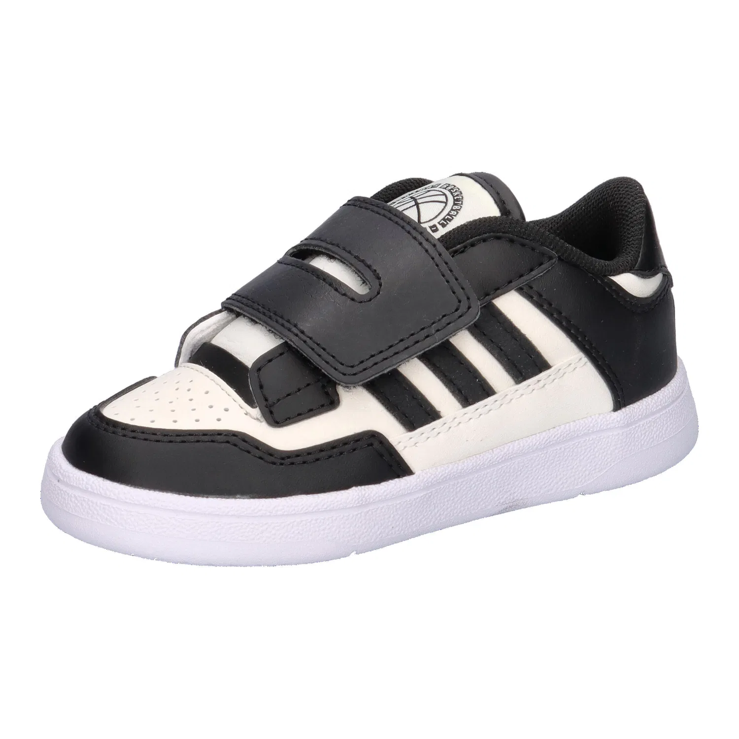 Детские кроссовки с закрытой липучкой Rapid Court CF I Adidas, Schwarz Weiss