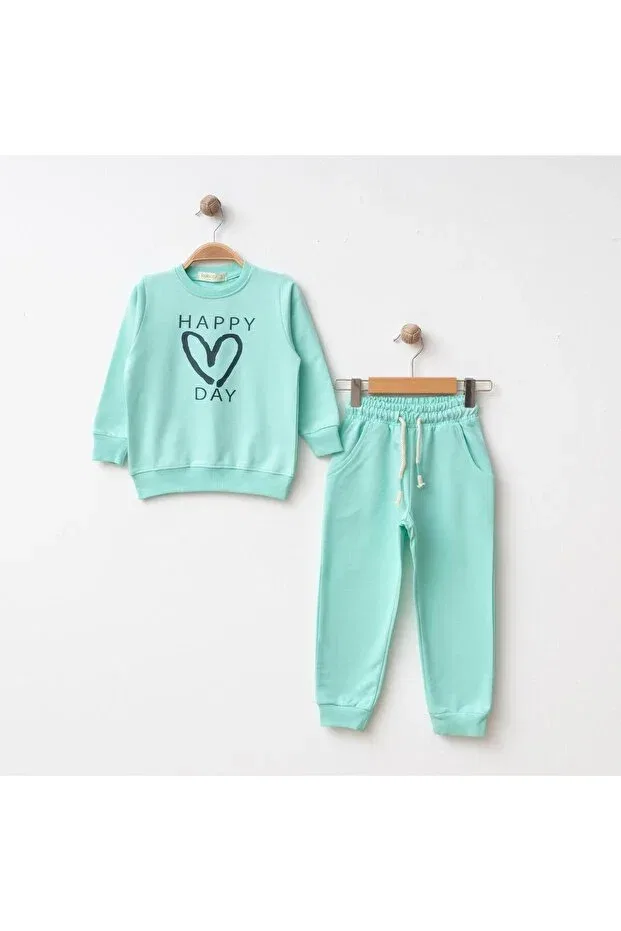 Детский комплект для новорожденных с принтом Happy Day Printed Mint, Bebolly, Green