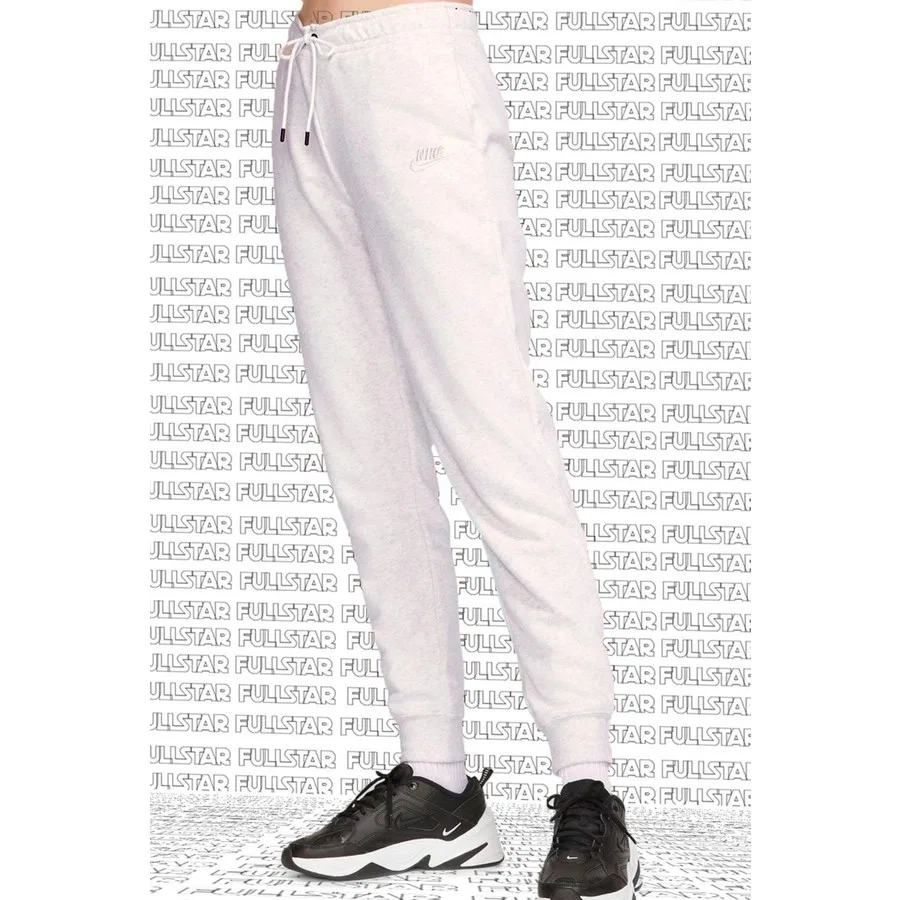 Женские спортивные штаны из футера с вышивкой Nike Sportswear Essential, Кремовый