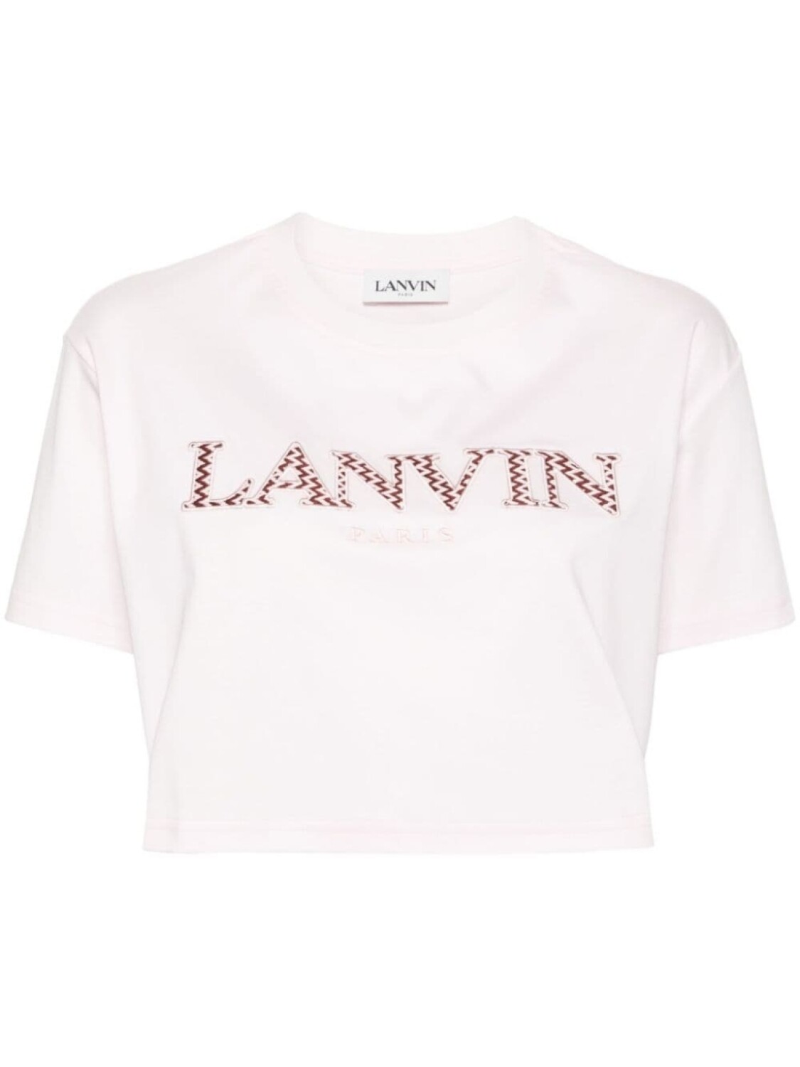 

Lanvin футболка с вышитым логотипом, розовый
