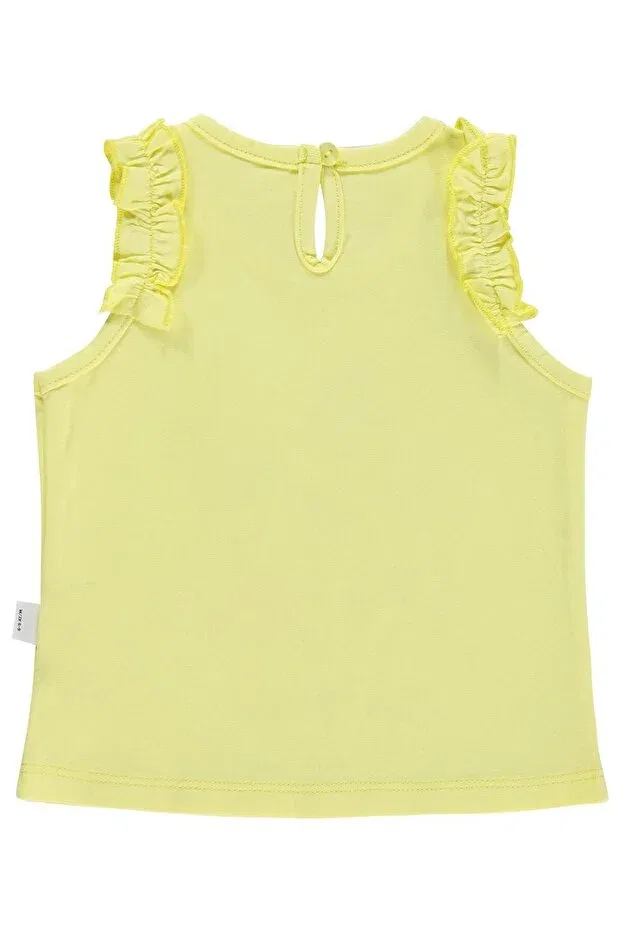 Детская футболка с принтом Mixed Print Embroidery Civil Baby, Lemon Yellow — фото 2