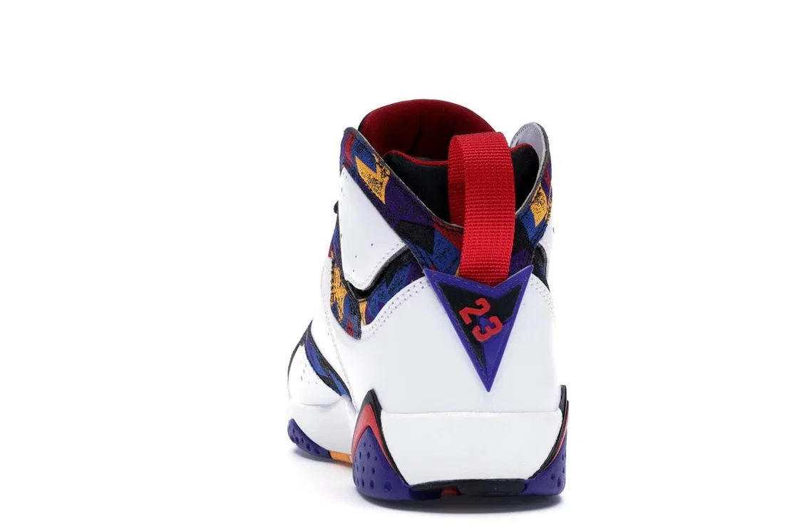 Детские кроссовки Lifestyle Jordan 7 Retro Jordan, White/University Red-Black-Bright Concord — фото 4