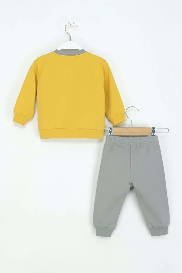 Детский комплект толстовки и спортивных штанов для мальчиков с принтом Ww Waka Waka Kids Store, Yellow — фото 3