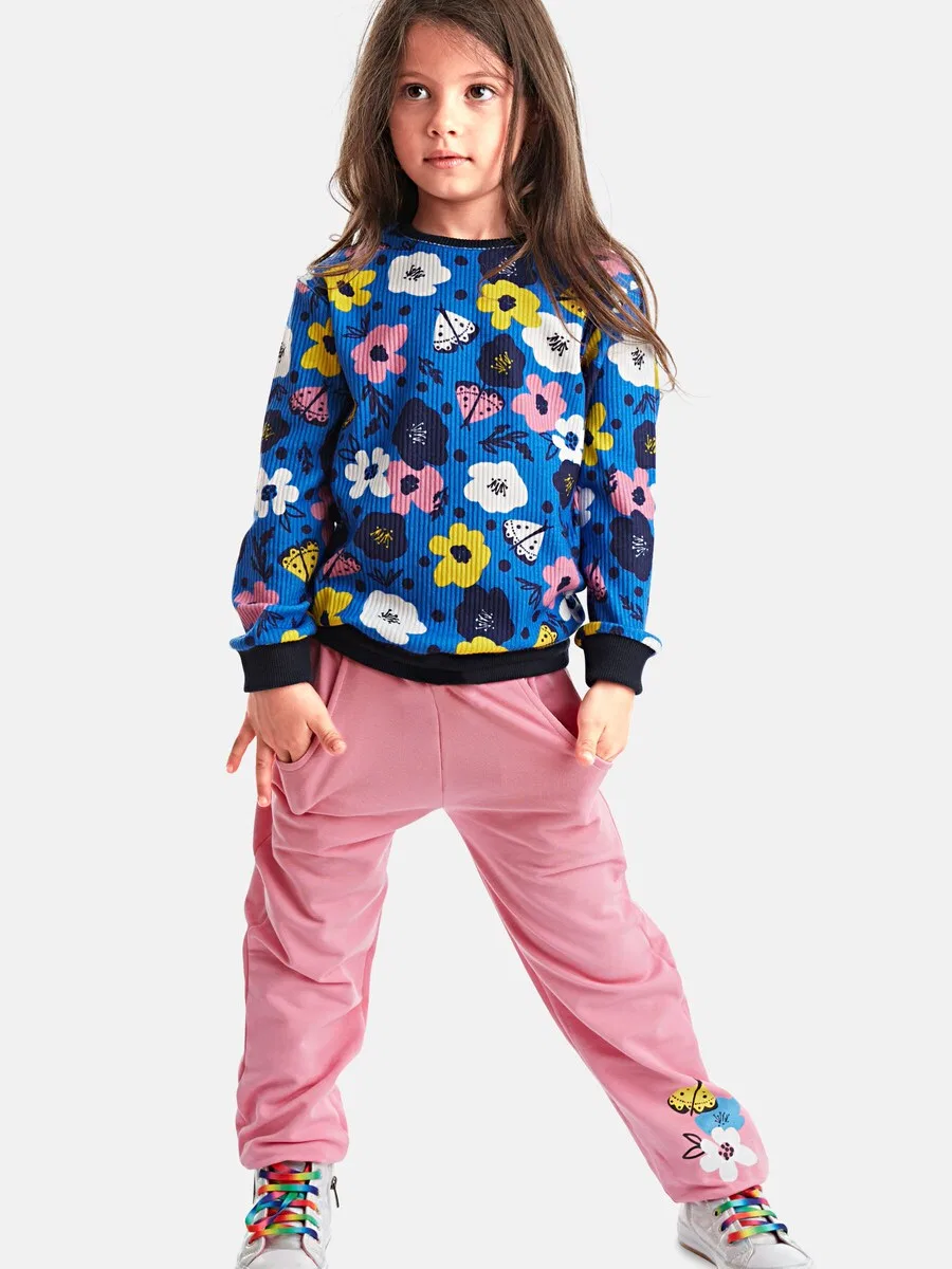 Комплект Denokids «Цветочный сад» в синих и розовых тонах — фото 4