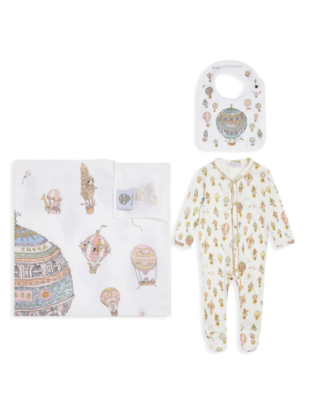 

Комплект Hot Air Balloons из органического хлопка Atelier Choux, белый