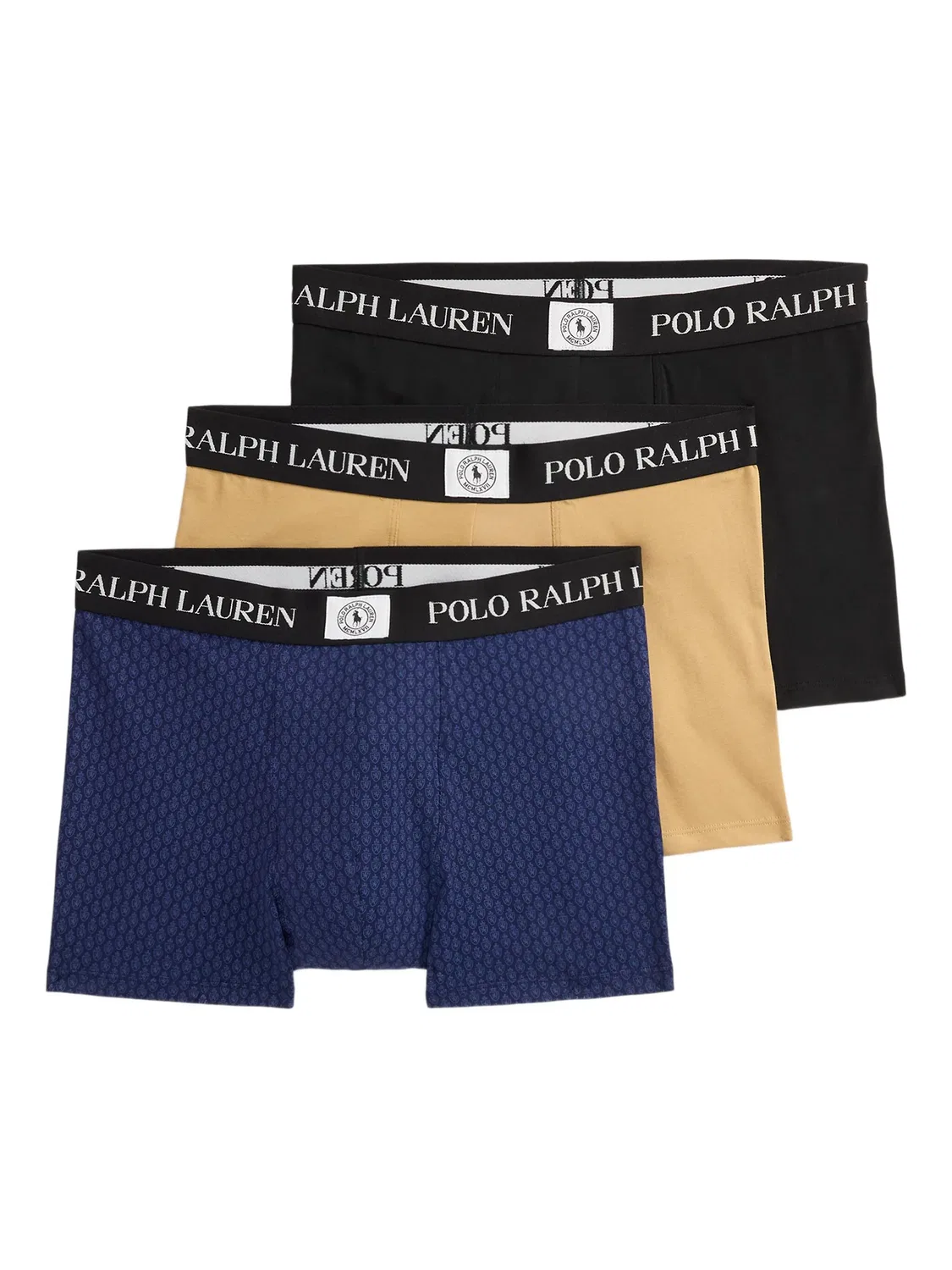 Хлопковые трусы‑боксеры с логотипом, набор из 3 шт Polo Ralph Lauren, синий