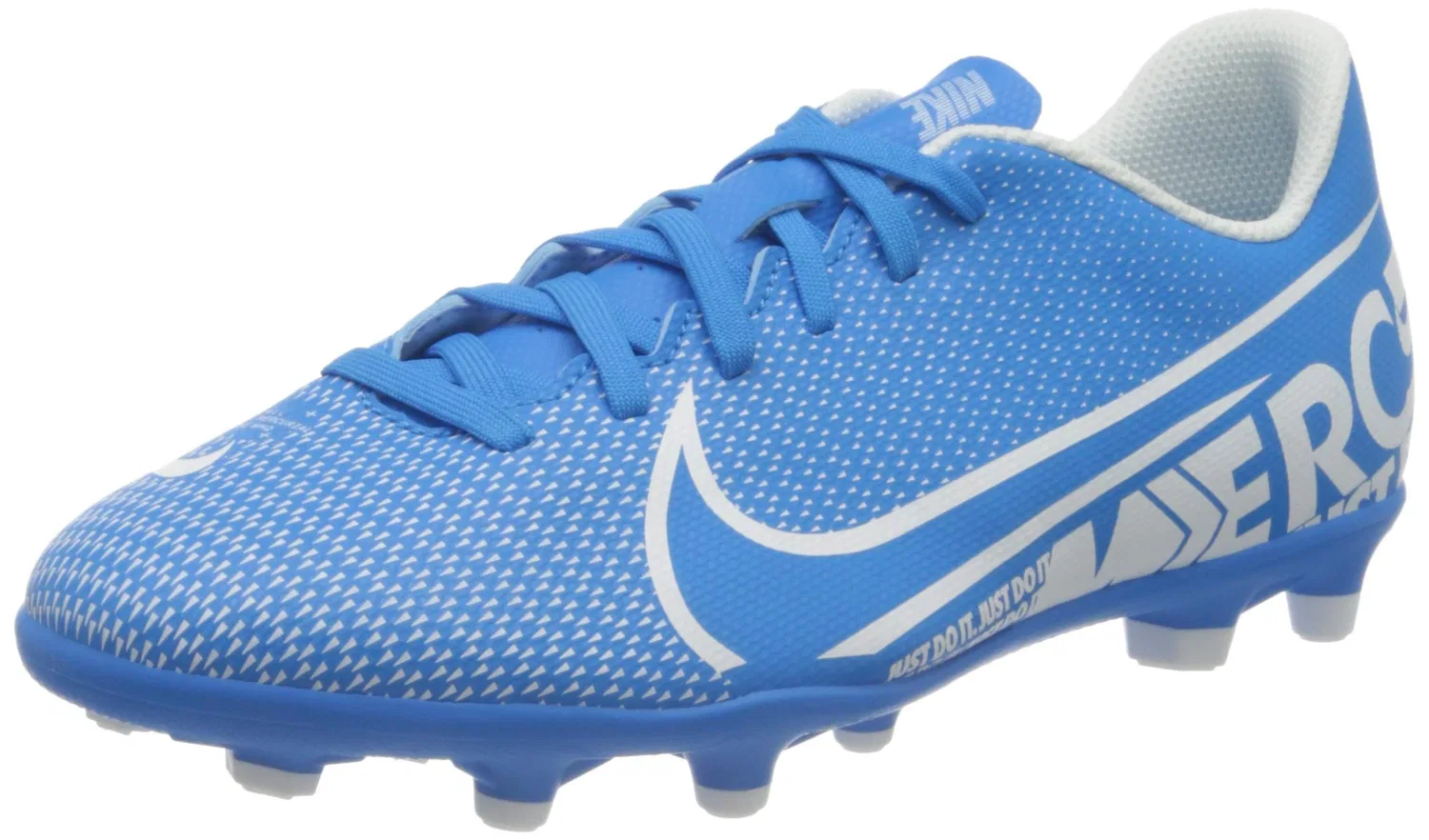 Детские бутсы для мальчиков с тракционной подошвой Vapor 13 Club Fg/Mg NIKE, Blue Hero White Obsidian