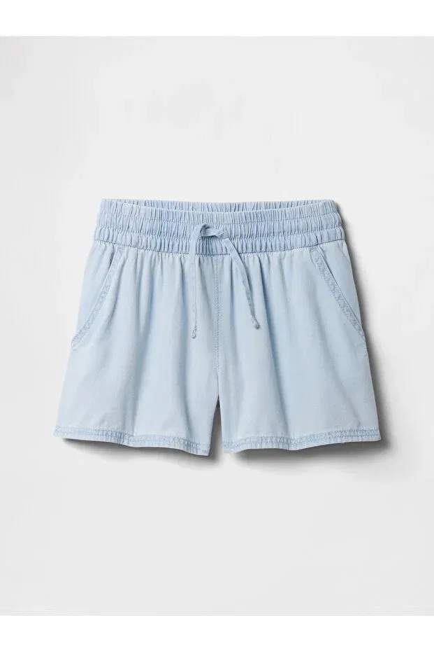 Детские шорты для девочек хлопковые Plain Gap, Blue-000
