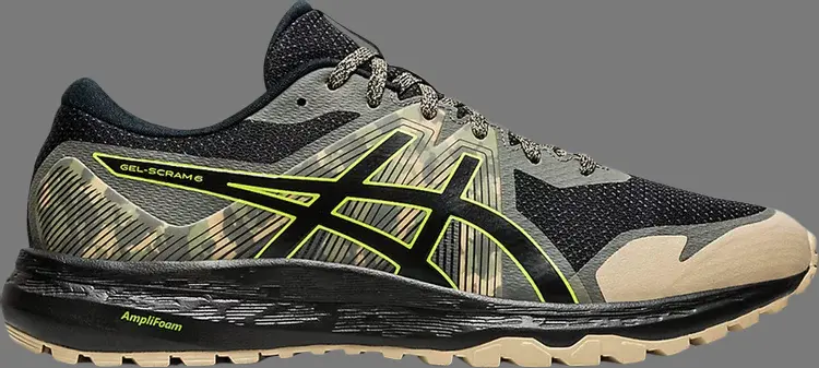 

Кроссовки gel scram 'black neon lime camo' Asics, черный