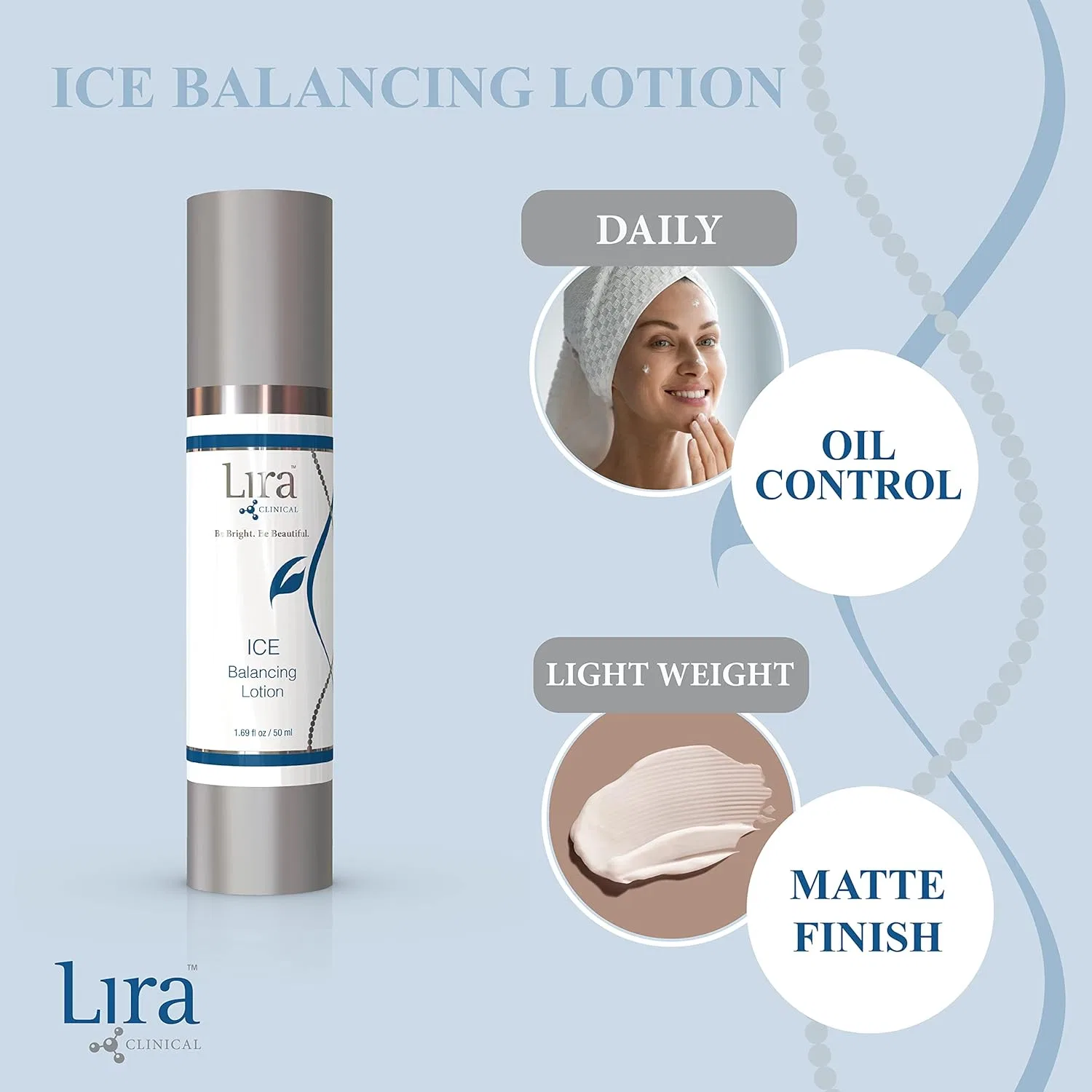 Увлажняющий лосьон для лица Ice Balancing Lotion, Lira Clinical, 50 мл — фото 3