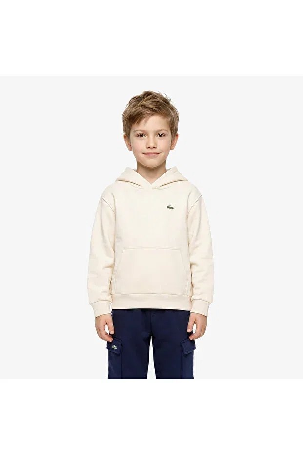 Детское худи для девочек с капюшоном Lacoste, Xfj-Cream