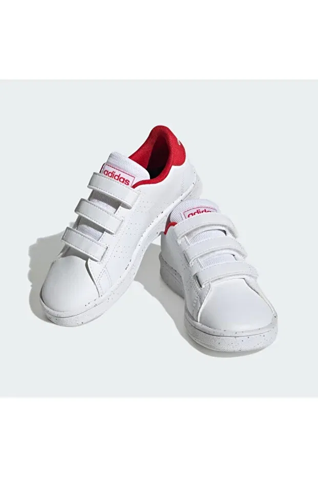 Детские спортивные кроссовки для девочек с липучкой Advantage cf c kids Adidas, White — фото 2