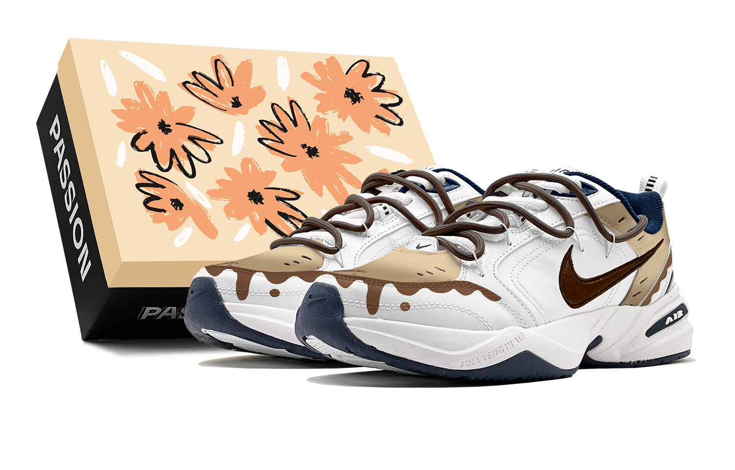 

Кроссовки Nike Air Monarch 4 Chunky Sneakers Unisex Low-top Brown, коричневый