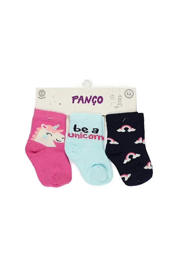 Детские носки для девочек с принтом Unicorn Themed Panço, 438-Multi