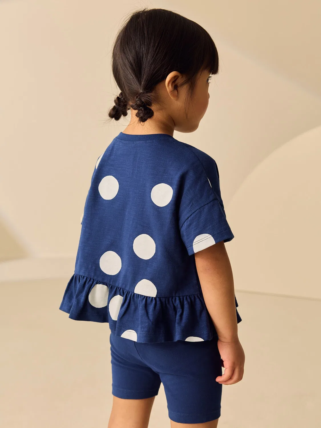 Комплект топ и шорты, Peplum Next, Navy Cloud — фото 3