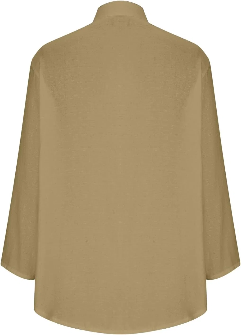 Женская туника свободного кроя на пуговицах Pelang, Khaki — фото 3