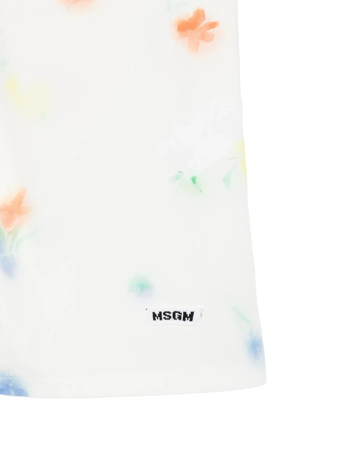 Платье с цветочным рисунком MSGM, белый — фото 2