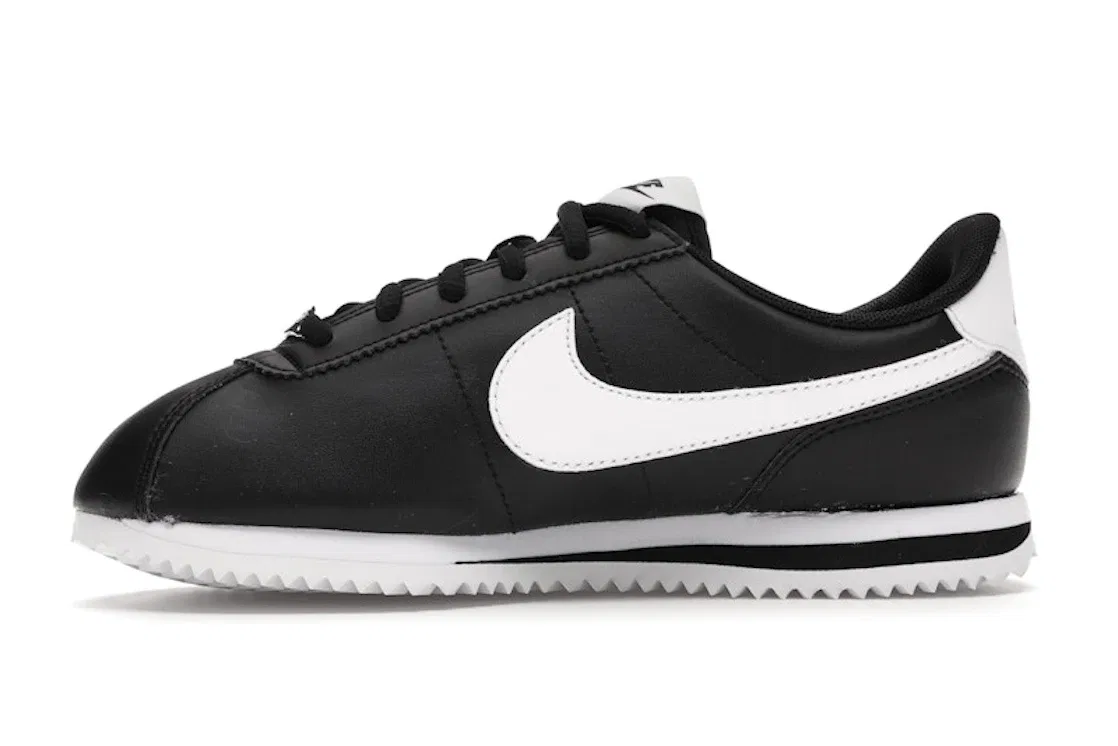 Детские кроссовки Lifestyle с кожаным верхом Nike Cortez Basic, Black/White — фото 3