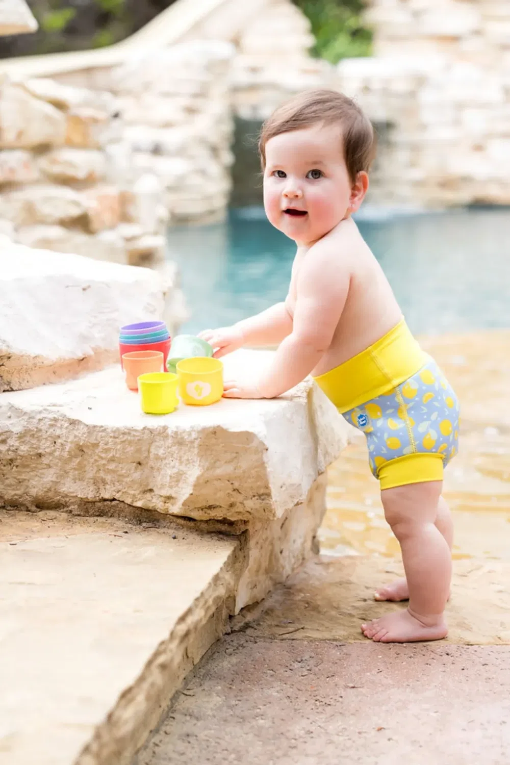 Многоразовые плавательные трусы Happy Nappy Lemon Splash About, Lemon — фото 2