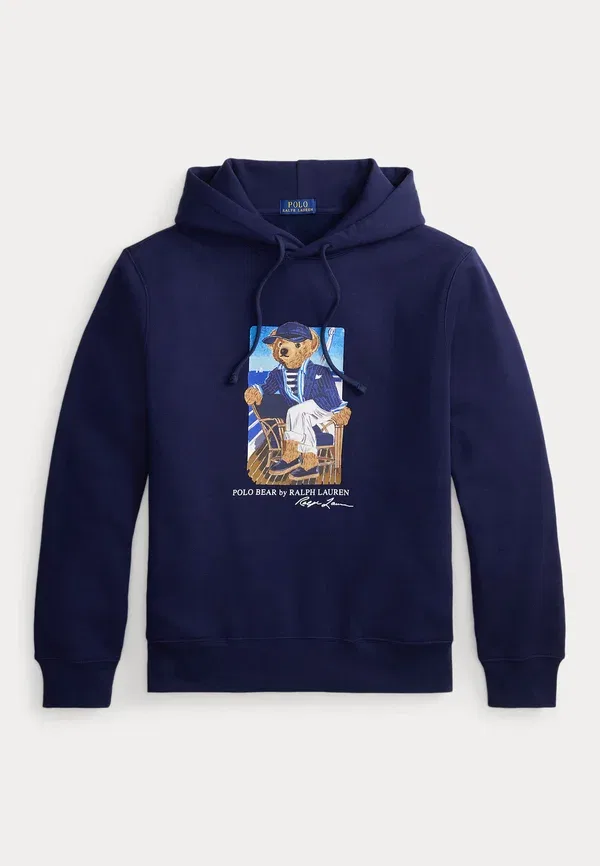 Толстовка с капюшоном Polo bear hoodie Polo Ralph Lauren, цвет ньюпорт-нави — фото 4