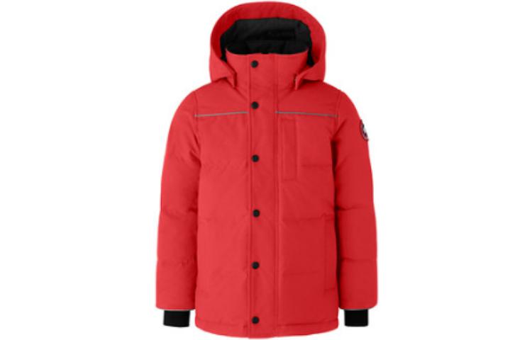Детская пуховая куртка с капюшоном, средней жесткости Canada Goose, красный — фото 3