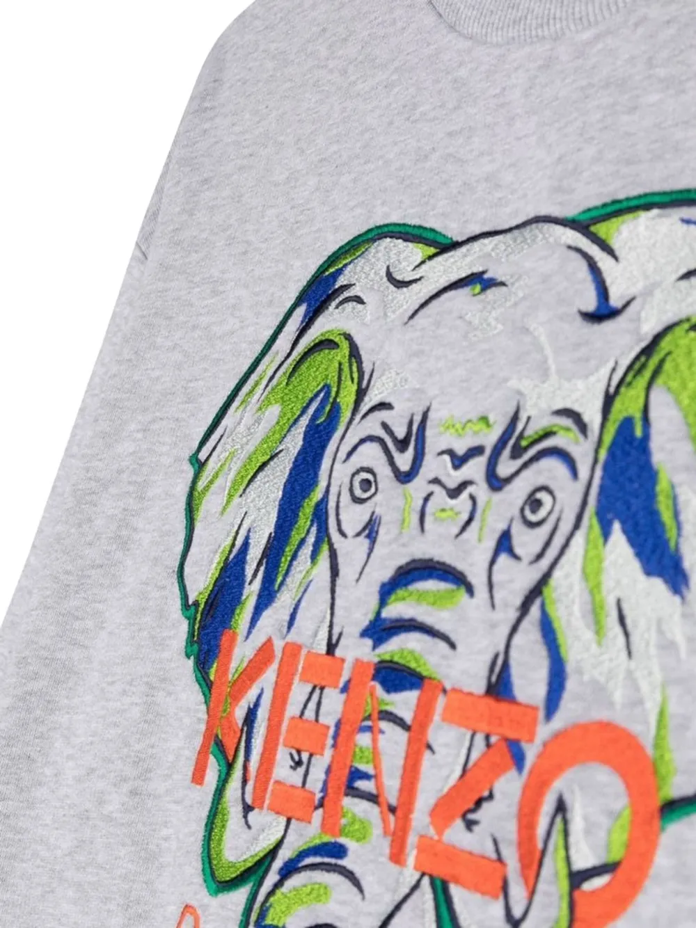 Свитшот с панелями с принтом "слоновья кожа" Kenzo Kids, серый — фото 3