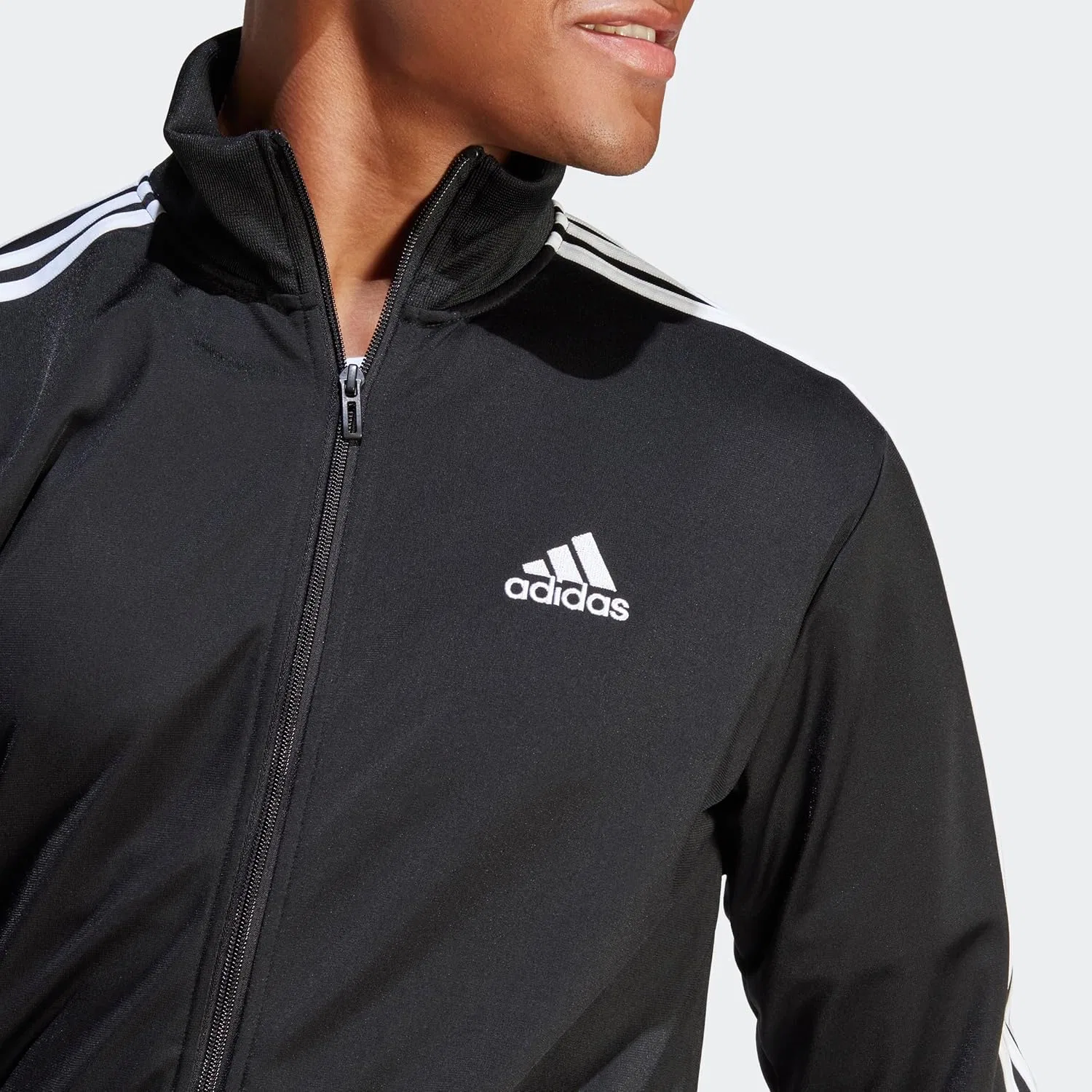 Мужской спортивный костюм с лампасами, adidas, черный — фото 2